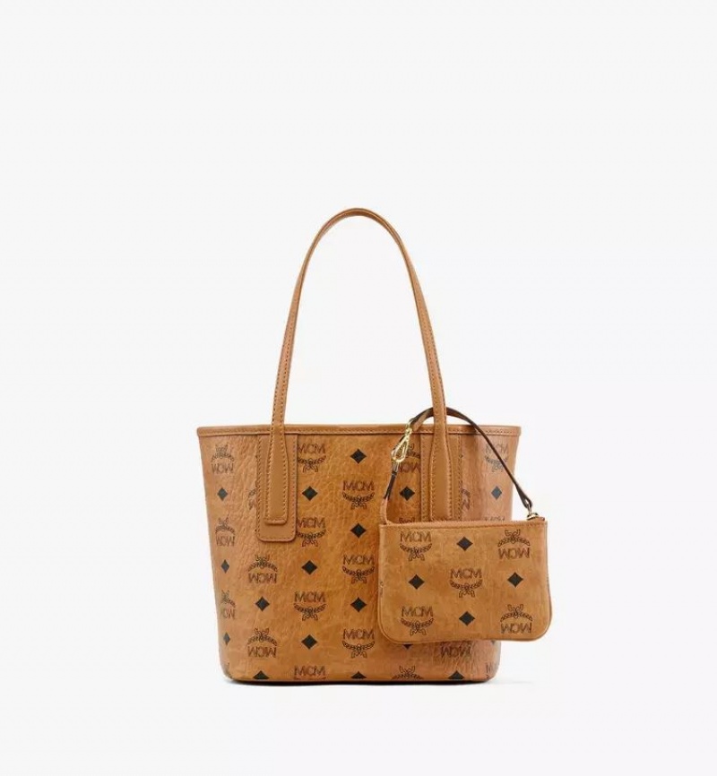 Nákupné Tašky MCM Worldwide Reversible Liz in Visetos Hnede | 721504-ANU
