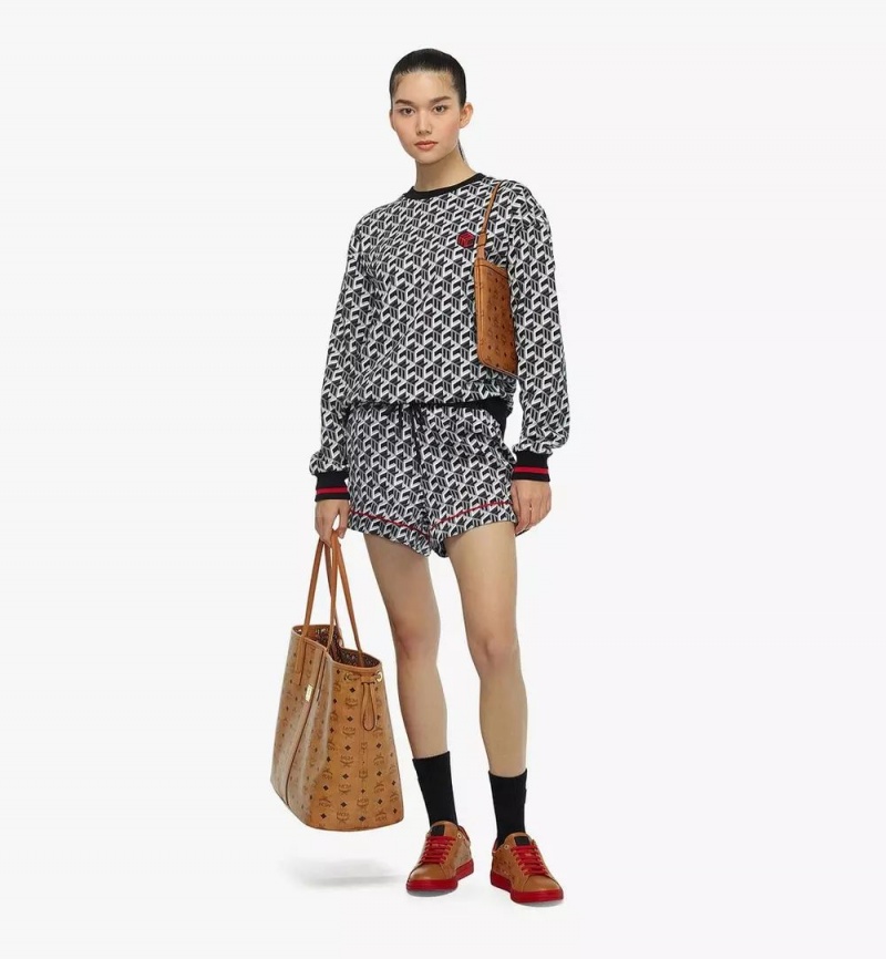 Nákupné Tašky MCM Worldwide Reversible Liz in Visetos Hnede | 692748-RCD
