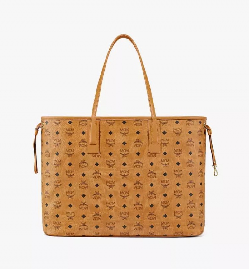 Nákupné Tašky MCM Worldwide Reversible Liz in Visetos Hnede | 692748-RCD