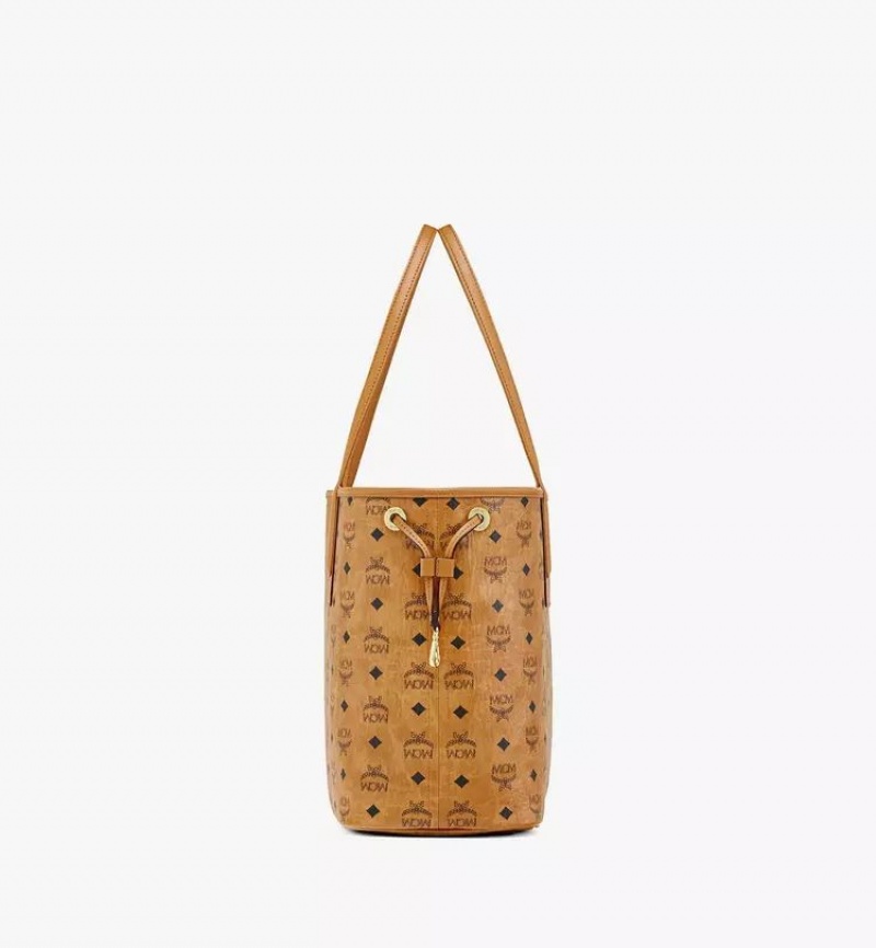 Nákupné Tašky MCM Worldwide Reversible Liz in Visetos Hnede | 723098-EMT