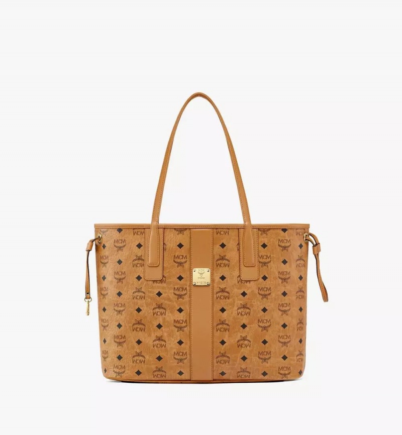Nákupné Tašky MCM Worldwide Reversible Liz in Visetos Hnede | 723098-EMT