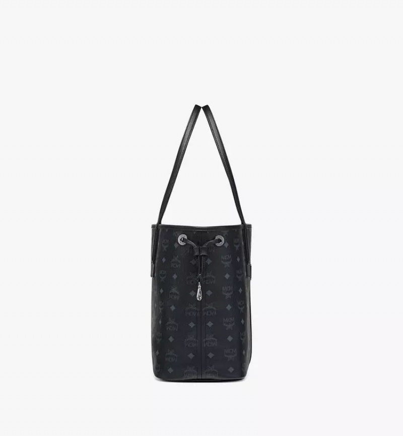 Nákupné Tašky MCM Worldwide Reversible Liz in Visetos Čierne | 078942-UWG