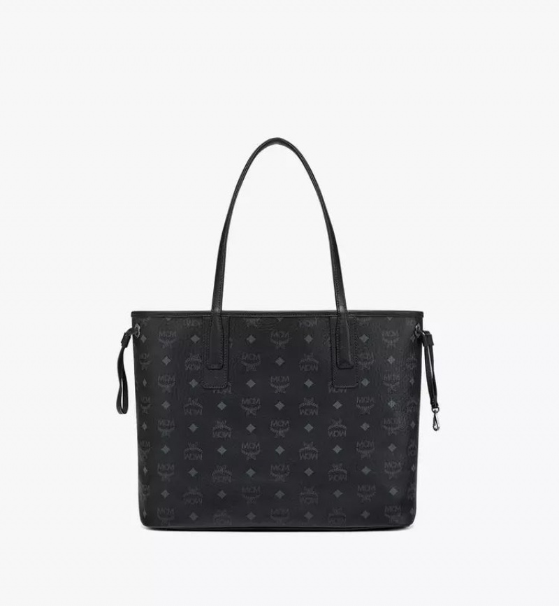 Nákupné Tašky MCM Worldwide Reversible Liz in Visetos Čierne | 078942-UWG