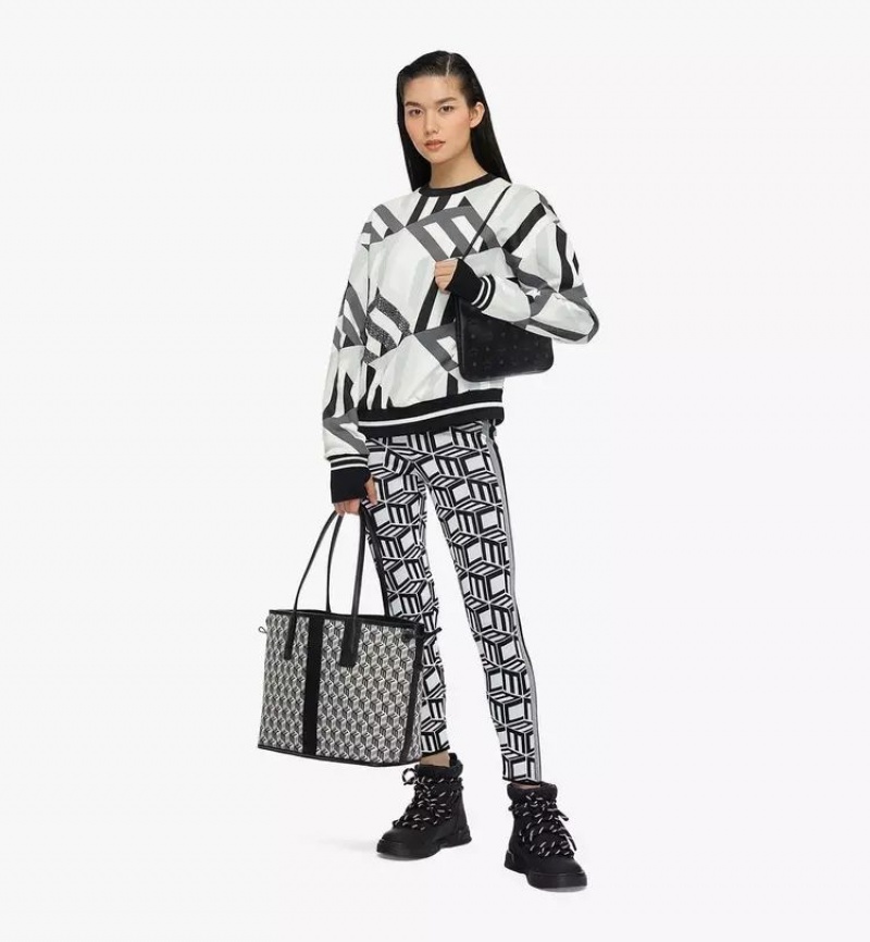 Nákupné Tašky MCM Worldwide Reversible Liz in Visetos Čierne | 078942-UWG