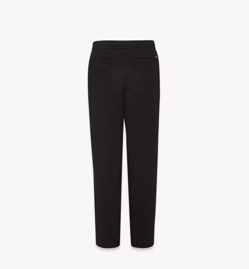 Nohavice MCM Worldwide Essential Drawstring Ponte Panske Čierne | 138507-XUR