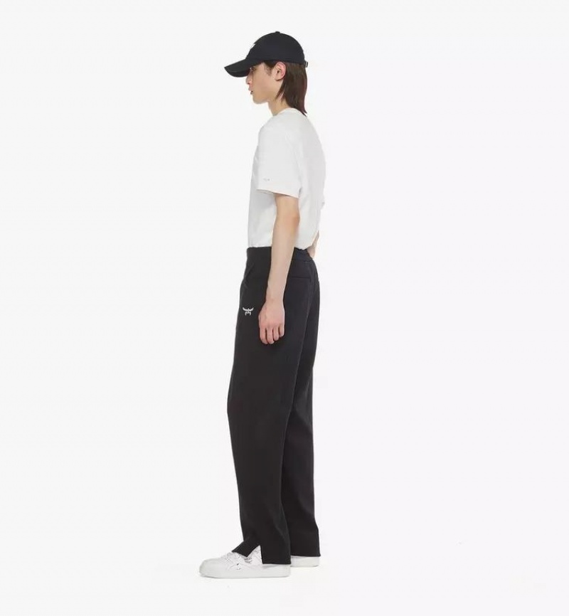 Nohavice MCM Worldwide Essential Drawstring Ponte Panske Čierne | 138507-XUR