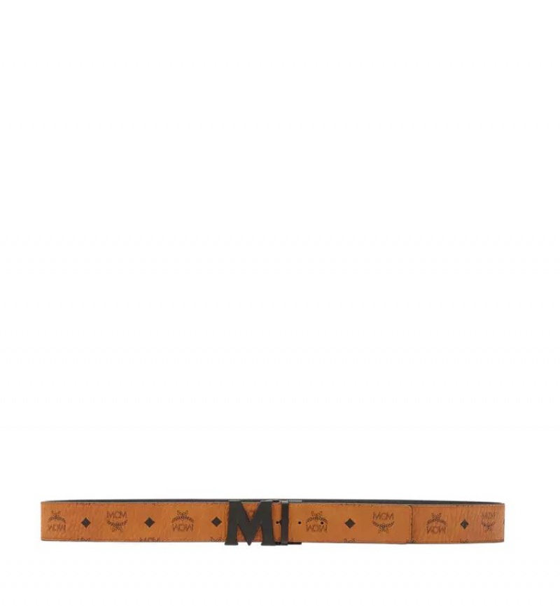 Opasky MCM Worldwide Claus M Reversible 1.75” in Visetos Panske Hnede | 609245-AQY