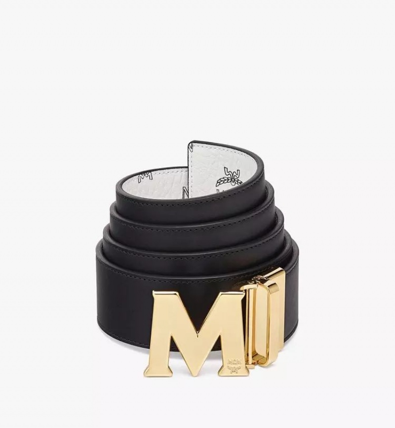 Opasky MCM Worldwide Claus M Reversible 1.75” in Visetos Panske Biele | 279680-TLJ