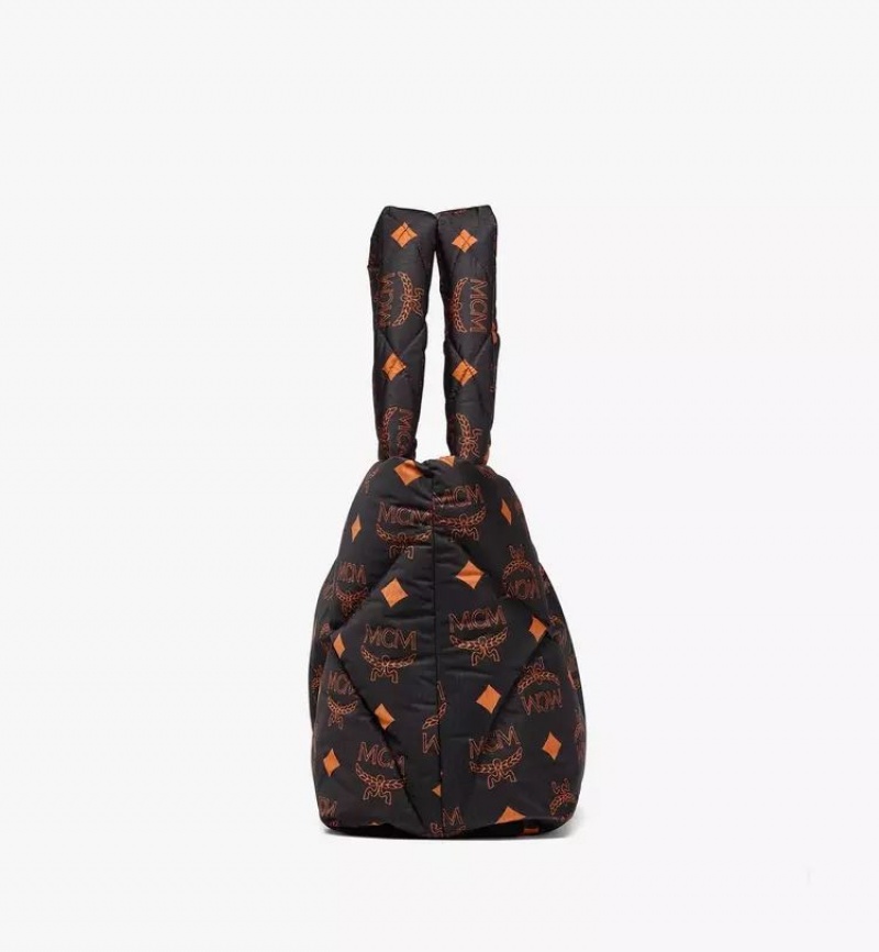 Prenosná Taška MCM Worldwide München Prešívané in Maxi Monogram Nylon Čierne | 402517-RKM