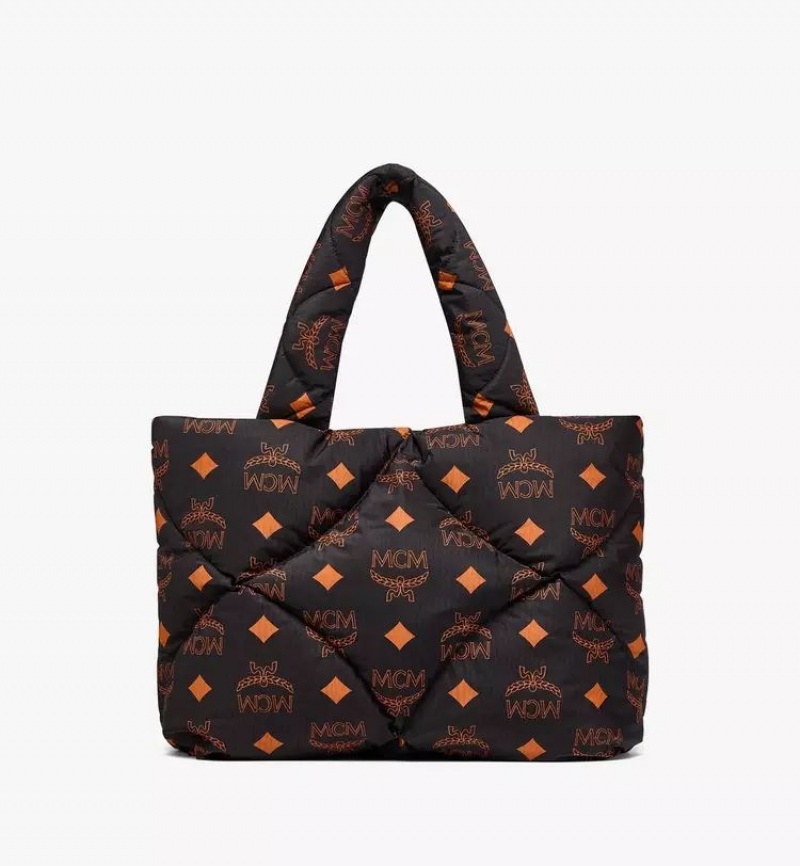 Prenosná Taška MCM Worldwide München Prešívané in Maxi Monogram Nylon Čierne | 402517-RKM