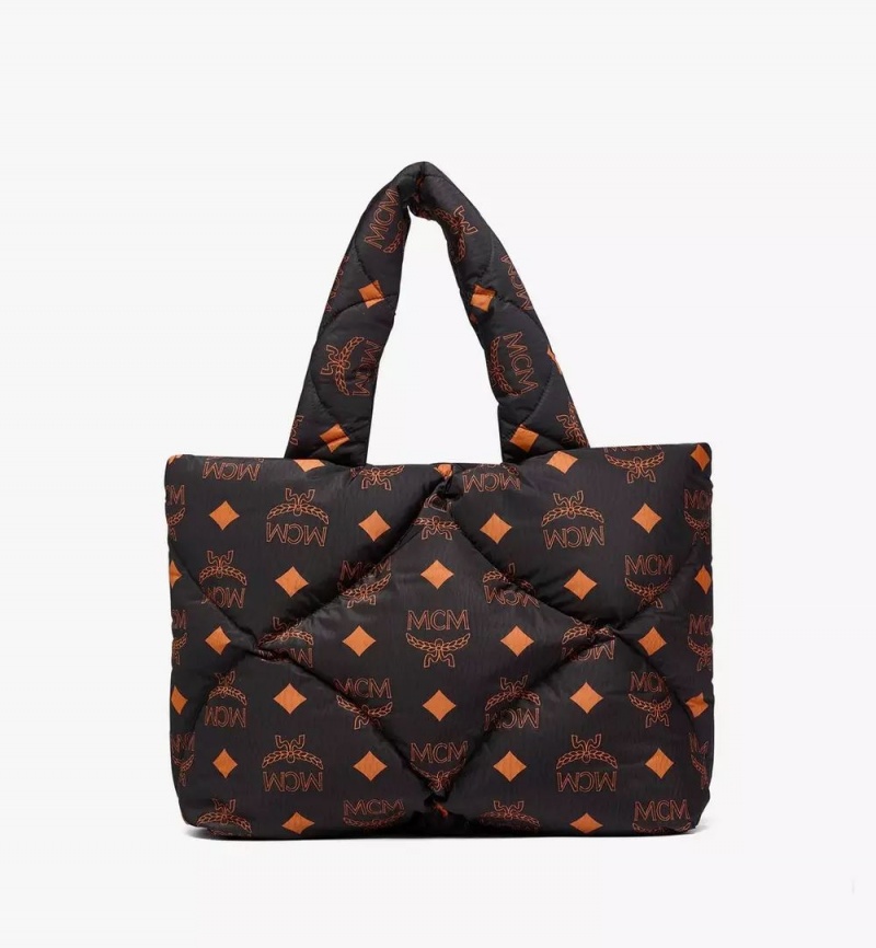 Prenosná Taška MCM Worldwide München Prešívané in Maxi Monogram Nylon Čierne | 402517-RKM