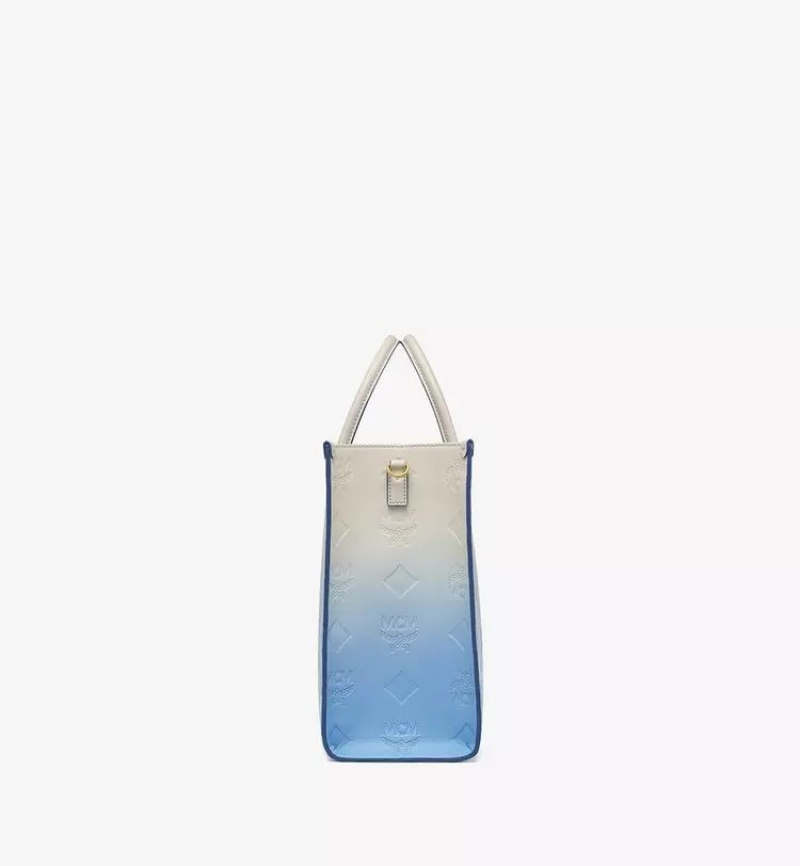 Prenosná Taška MCM Worldwide München in Gradation Monogram Kozene Modre | 937450-BRN