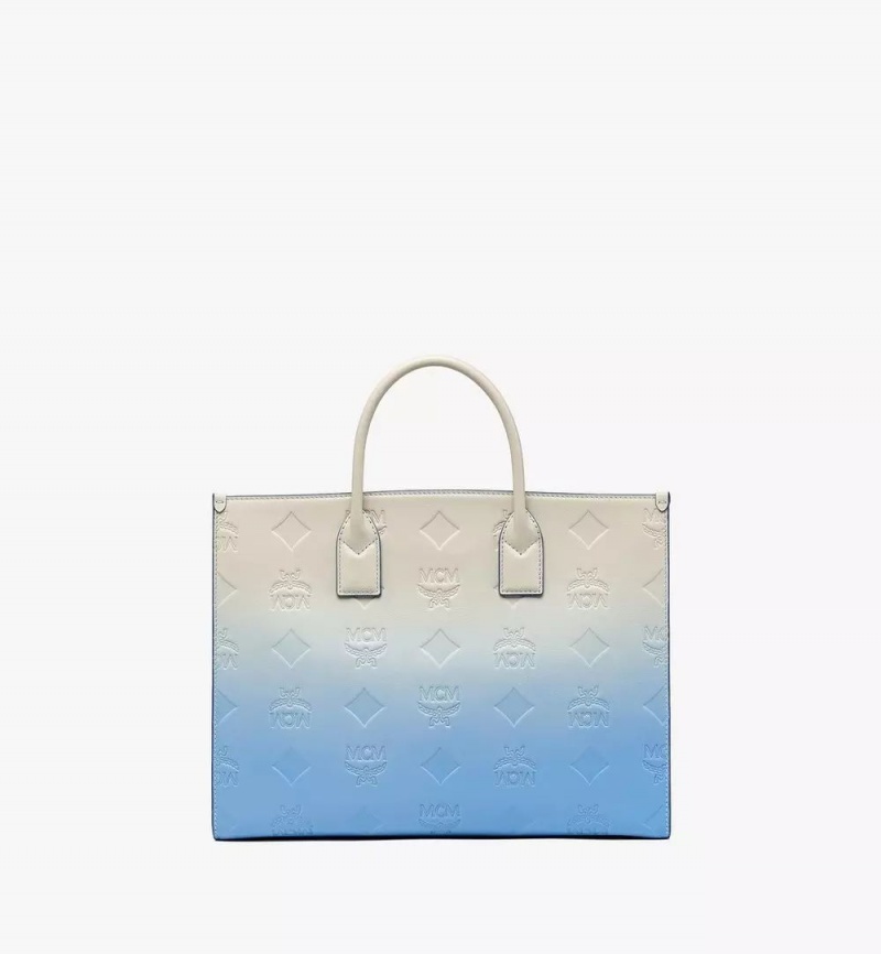 Prenosná Taška MCM Worldwide München in Gradation Monogram Kozene Modre | 937450-BRN