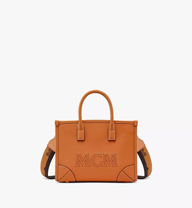 Prenosná Taška MCM Worldwide München in Spanish Calf Kozene Hnede | 937865-BOP