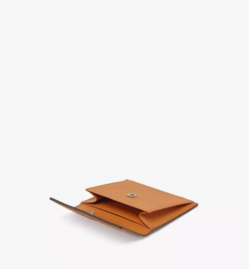 Puzdro Na Kartu MCM Worldwide Aren Pouch in Spanish Calf Kozene Hnede | 081265-VME