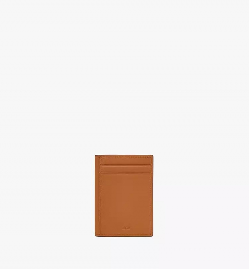 Puzdro Na Kartu MCM Worldwide Aren Pouch in Spanish Calf Kozene Hnede | 081265-VME