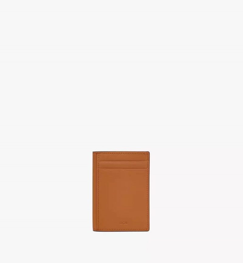 Puzdro Na Kartu MCM Worldwide Aren Pouch in Spanish Calf Kozene Hnede | 376815-ZYB