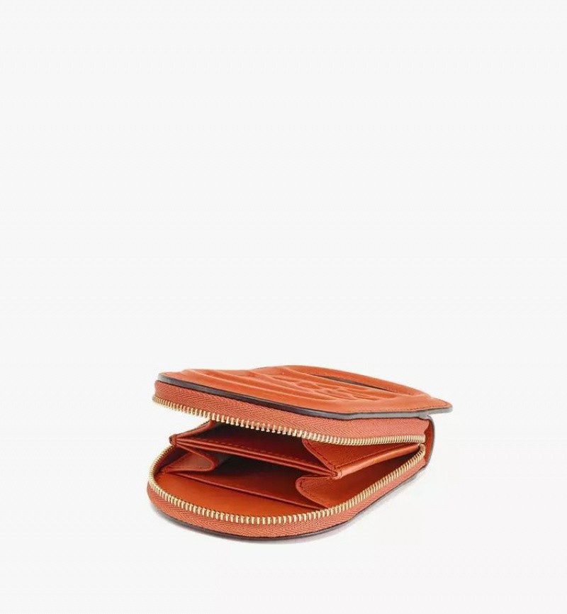 Puzdro Na Kartu MCM Worldwide Mode Travia Logo Holder in Spanish Nappa Kozene Hnede | 123490-PYJ