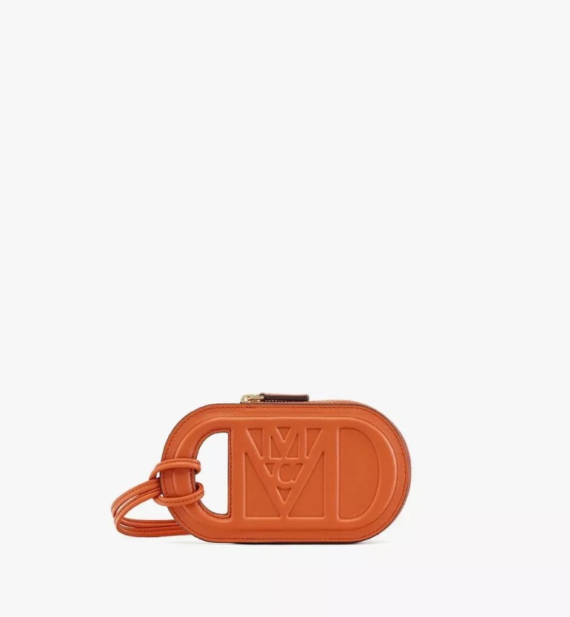 Puzdro Na Kartu MCM Worldwide Mode Travia Logo Holder in Spanish Nappa Kozene Hnede | 123490-PYJ