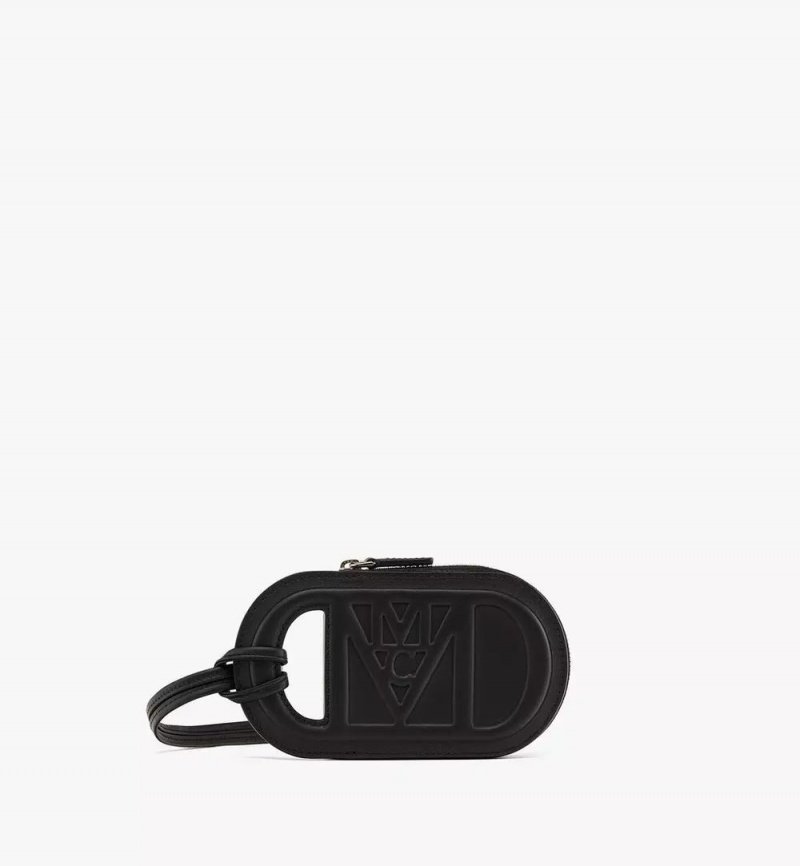 Puzdro Na Kartu MCM Worldwide Mode Travia Logo Holder in Spanish Nappa Kozene Čierne | 743568-VDI