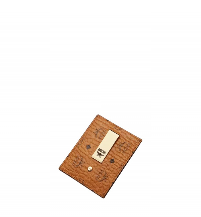 Puzdro Na Kartu MCM Worldwide Money Clip in Visetos Original Hnede | 926051-HDV