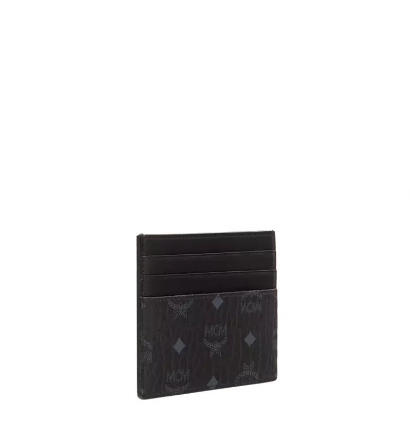Puzdro Na Kartu MCM Worldwide Money Clip in Visetos Original Čierne | 584091-JMZ