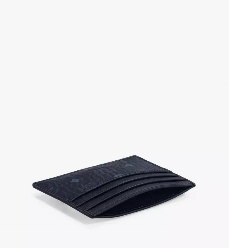 Puzdro Na Kartu MCM Worldwide Money Clip in Visetos Original Čierne | 584091-JMZ