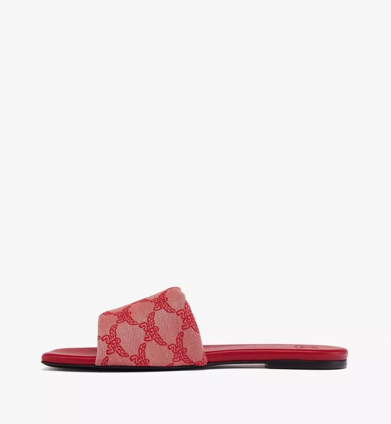 Slapky MCM Worldwide Balerinky in Lauretos Jacquard Damske Červené | 905318-XTC