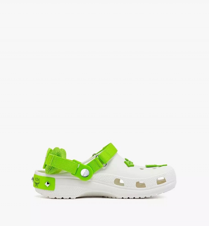Slapky MCM Worldwide MCM x CROCS Klasické Clog w/ Bracelet Damske Biele | 210563-GFC