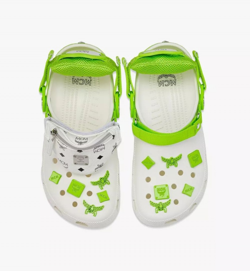 Slapky MCM Worldwide MCM x CROCS Klasické Clog w/ Bracelet Damske Biele | 210563-GFC
