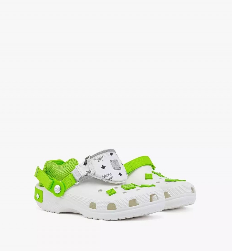 Slapky MCM Worldwide MCM x CROCS Klasické Clog w/ Bracelet Damske Biele | 210563-GFC