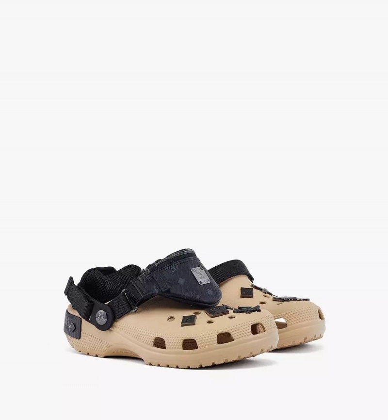 Slapky MCM Worldwide MCM x CROCS Klasické Clog w/ Bracelet Panske Béžové | 571326-ERZ