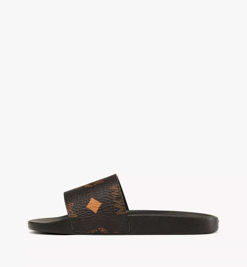 Slapky MCM Worldwide Maxi Visetos Damske Čierne | 039281-QLR