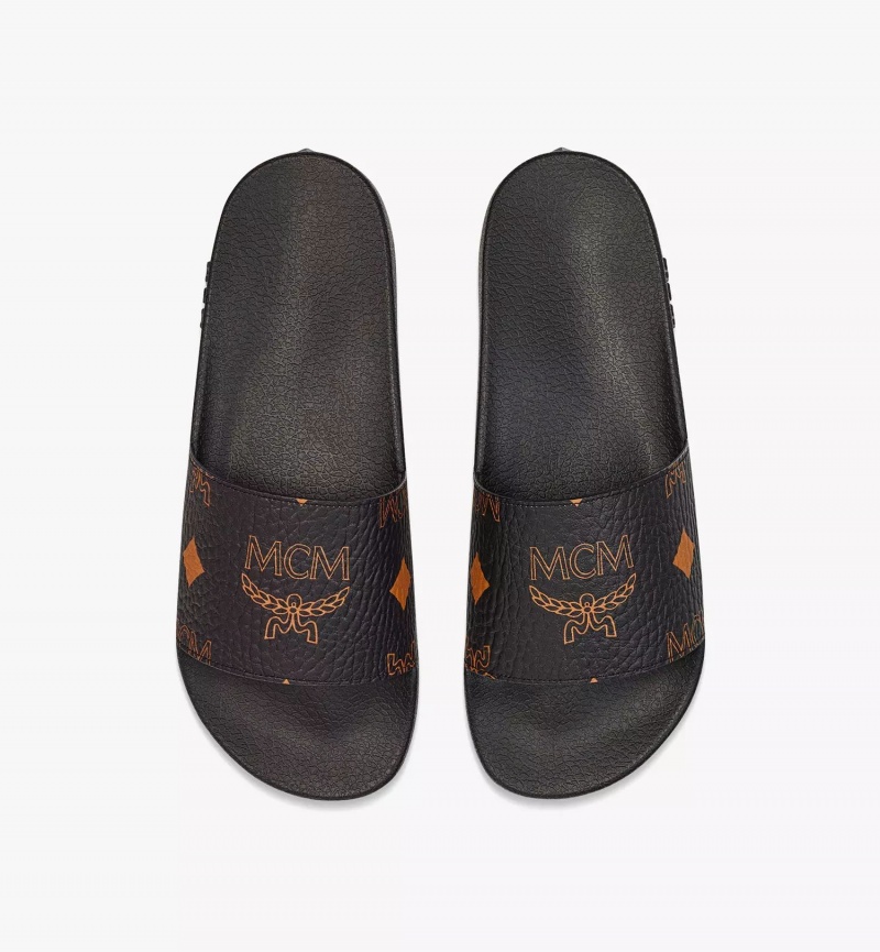 Slapky MCM Worldwide Maxi Visetos Damske Čierne | 039281-QLR