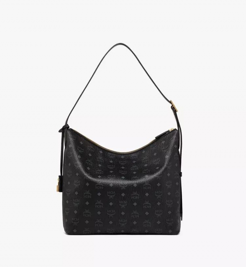 Taška Cez Rameno MCM Worldwide Aren Hobo in Visetos Čierne | 319574-ZPR