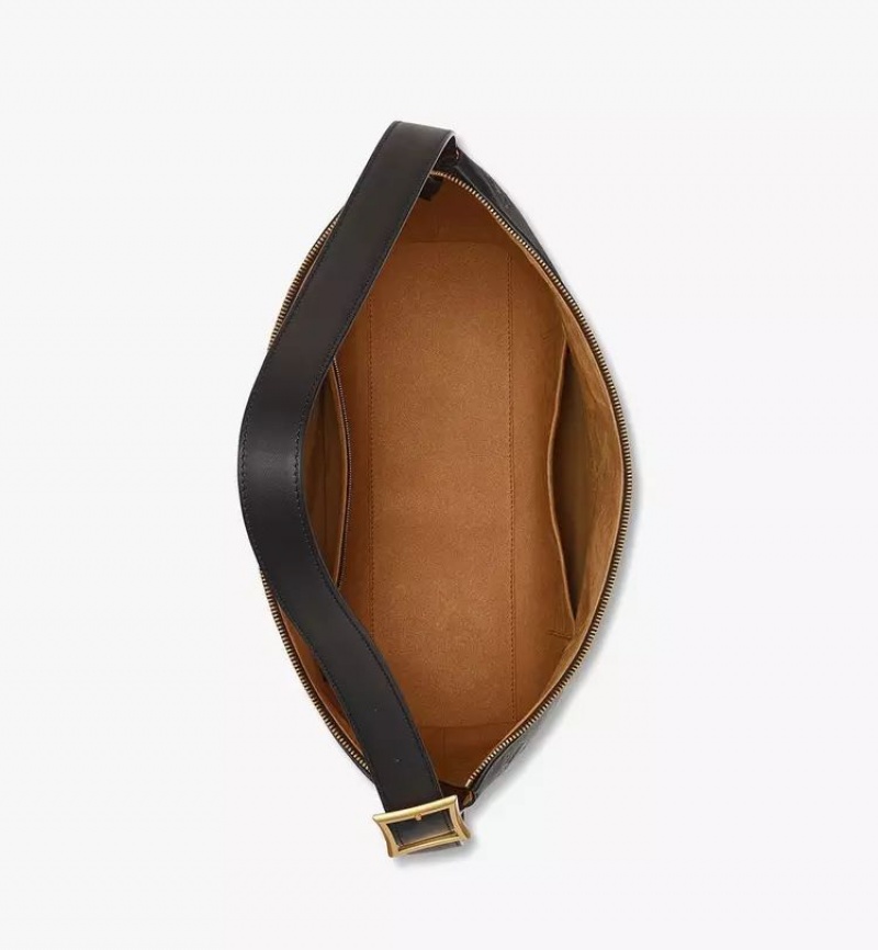 Taška Cez Rameno MCM Worldwide Aren Hobo in Maxi Monogram Kozene Čierne | 178963-HQG
