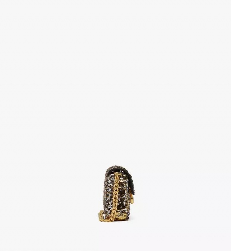 Taška Cez Rameno MCM Worldwide Himmel Sequin Zlate | 590473-QMO