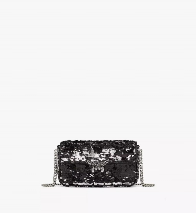 Taška Cez Rameno MCM Worldwide Himmel Sequin Strieborne | 956310-HFW