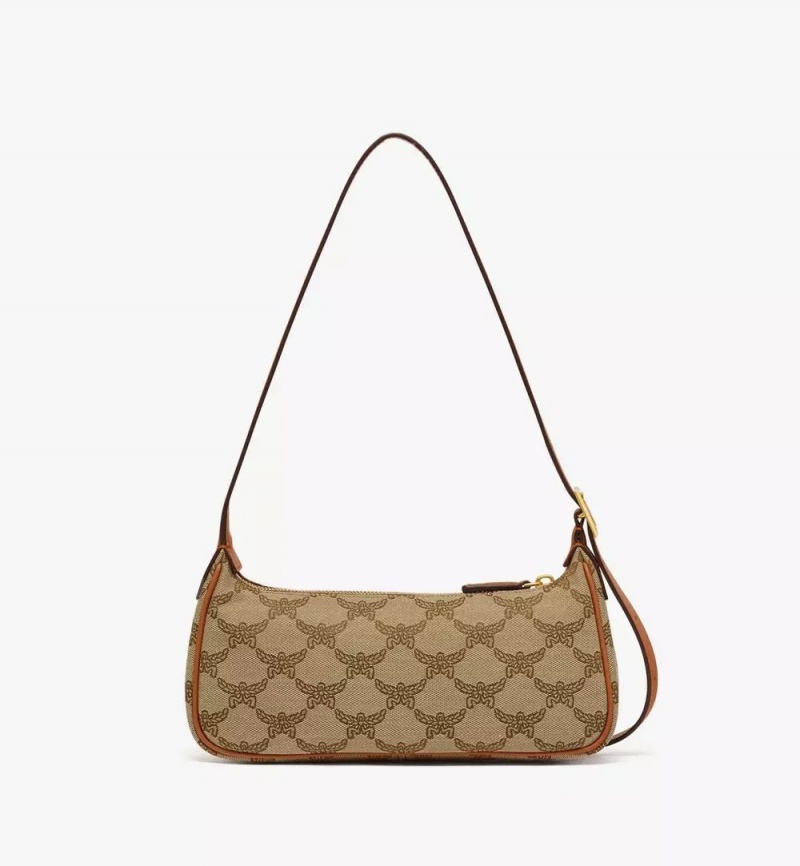 Taška Cez Rameno MCM Worldwide Himmel in Lauretos Jacquard Béžové | 904621-AYN
