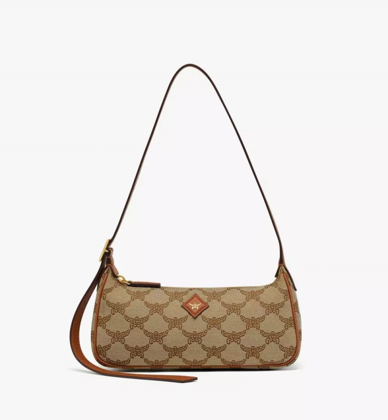 Taška Cez Rameno MCM Worldwide Himmel in Lauretos Jacquard Béžové | 904621-AYN