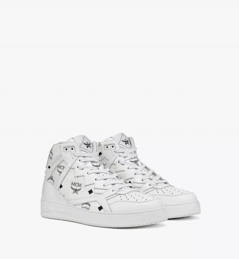 Tenisky MCM Worldwide Neo Terrain Hi in Visetos Panske Biele | 962375-LZQ