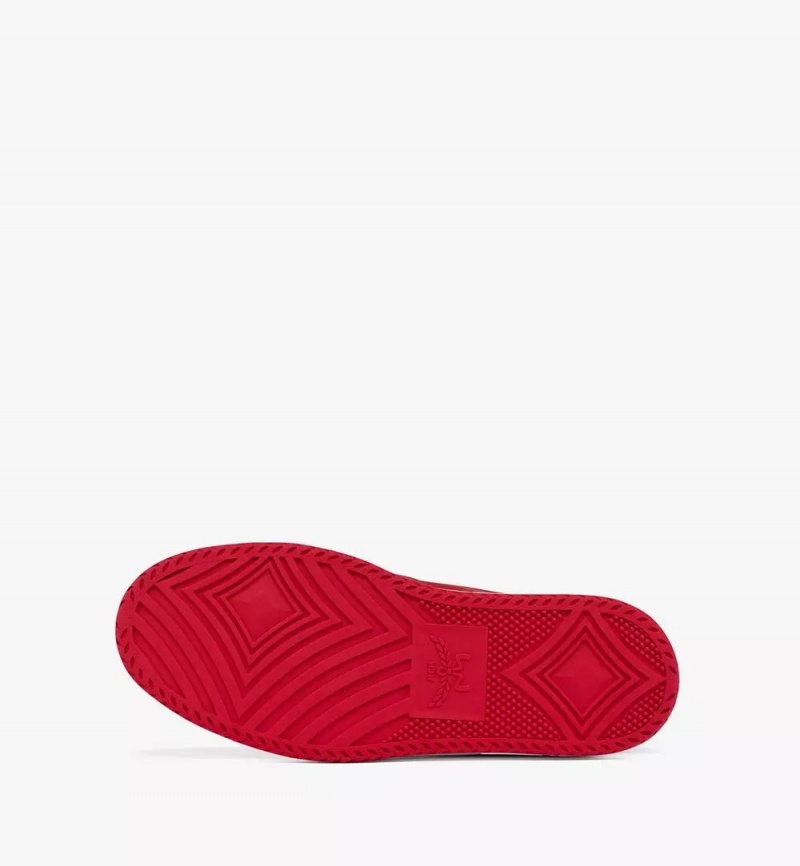 Tenisky MCM Worldwide Neo Terrain Slip-On in Lauretos Jacquard Damske Červené | 387160-GJU