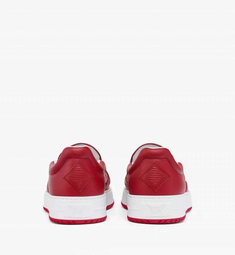 Tenisky MCM Worldwide Neo Terrain Slip-On in Lauretos Jacquard Panske Červené | 815649-LUK