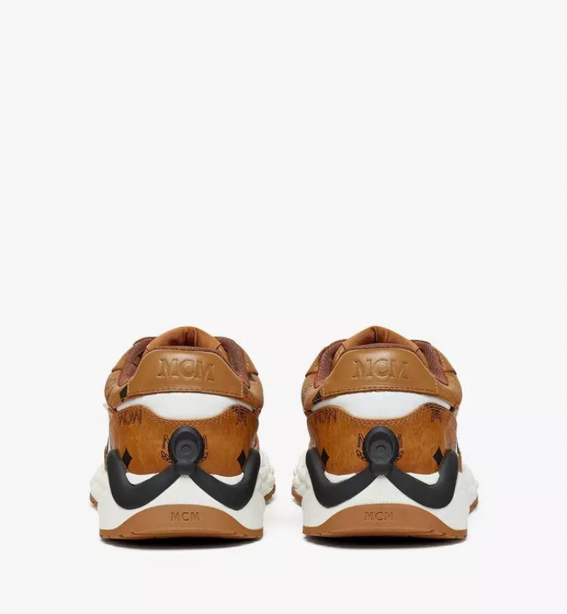 Tenisky MCM Worldwide Skywander Lo in Visetos Panske Hnede | 296408-UCO