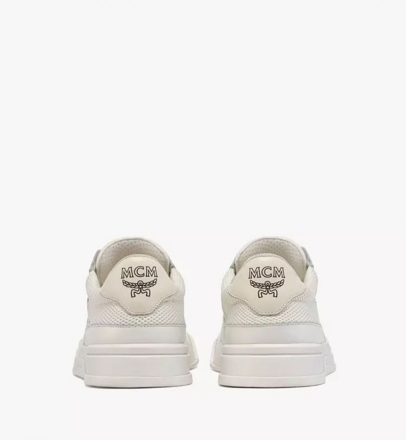 Tenisky MCM Worldwide Skyward Low-Top in Visetos Panske Biele | 157203-SOQ