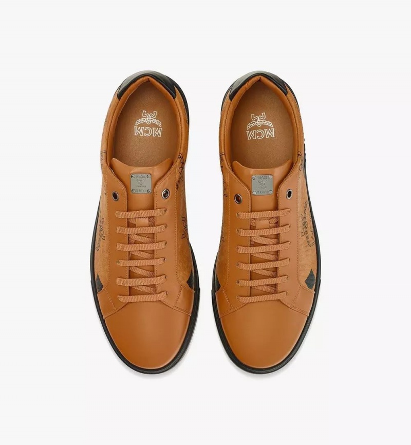 Tenisky MCM Worldwide Terrain Lo in Maxi Visetos Damske Hnede | 823051-VAS