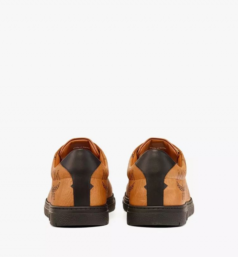 Tenisky MCM Worldwide Terrain Lo in Maxi Visetos Panske Hnede | 893027-TPU