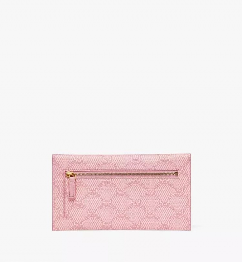 Velke Penazenky MCM Worldwide Himmel Continental Pouch in Lauretos Ruzove | 390574-RLX