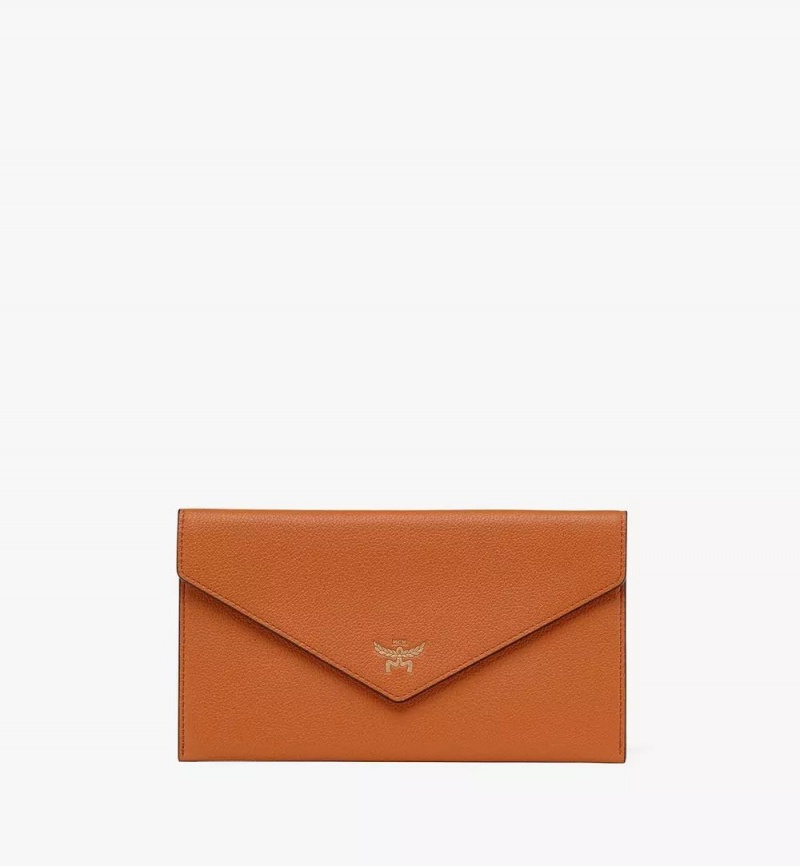 Velke Penazenky MCM Worldwide Himmel Continental Pouch in Embossed Kozene Hnede | 482376-IXJ