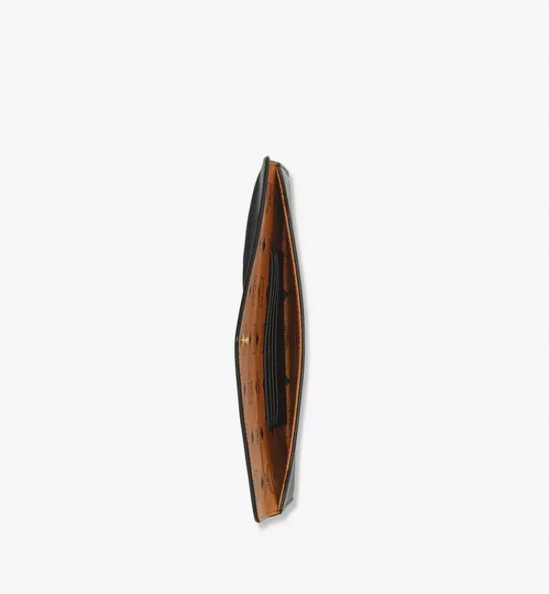 Velke Penazenky MCM Worldwide Himmel Continental Pouch in Embossed Kozene Čierne | 731549-SVA